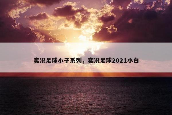 实况足球小子系列，实况足球2021小白