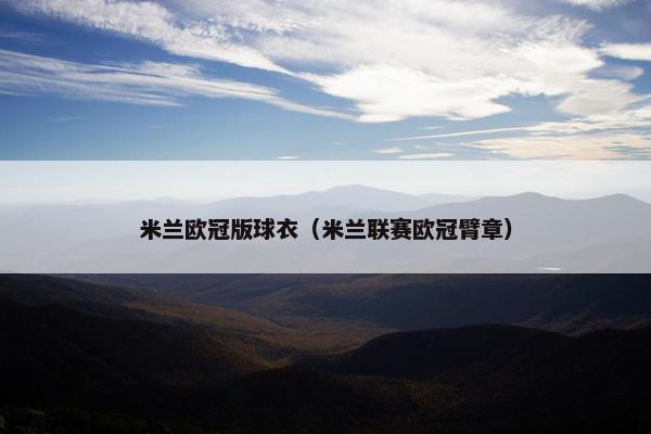 米兰欧冠版球衣（米兰联赛欧冠臂章）