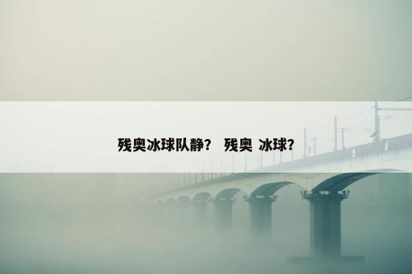 残奥冰球队静？ 残奥 冰球？