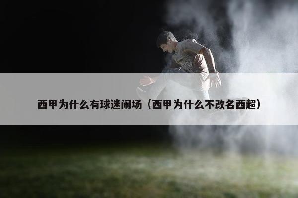 西甲为什么有球迷闹场（西甲为什么不改名西超）