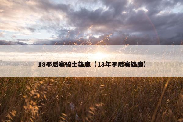 18季后赛骑士雄鹿（18年季后赛雄鹿）