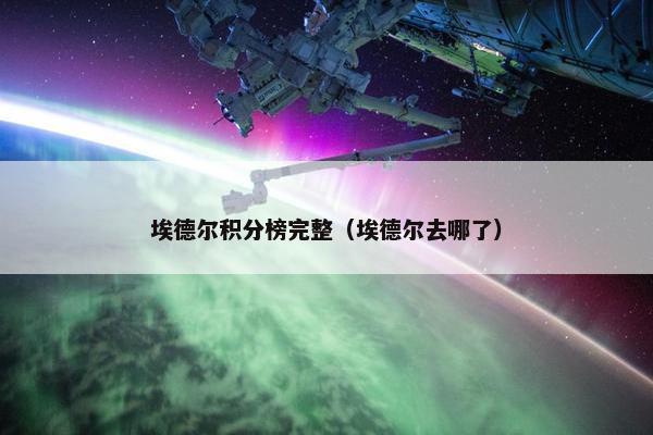 埃德尔积分榜完整（埃德尔去哪了）