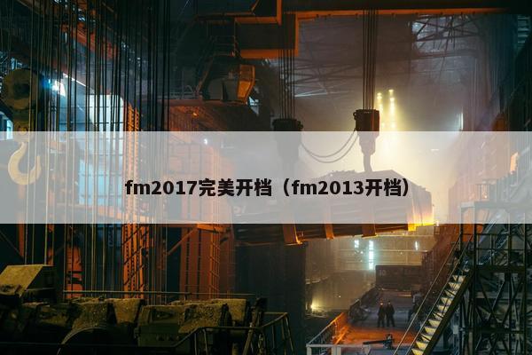 fm2017完美开档（fm2013开档）