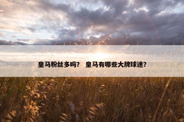 皇马粉丝多吗？ 皇马有哪些大牌球迷？