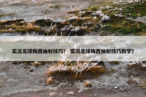 实况足球梅西抽射技巧？ 实况足球梅西抽射技巧教学？