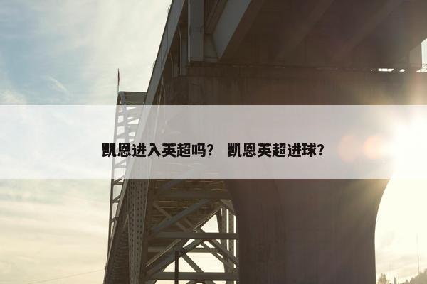 凯恩进入英超吗？ 凯恩英超进球？