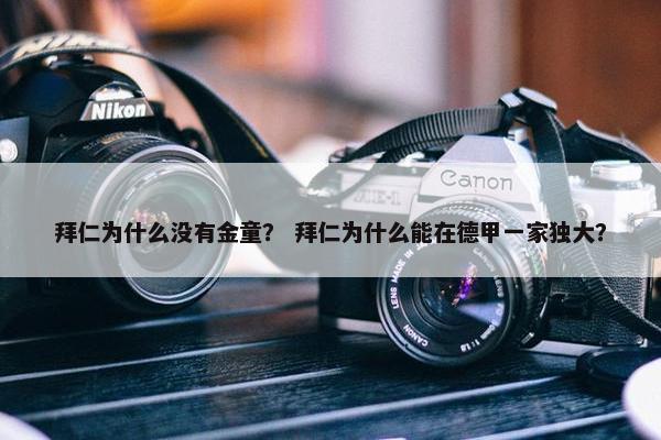 拜仁为什么没有金童？ 拜仁为什么能在德甲一家独大？