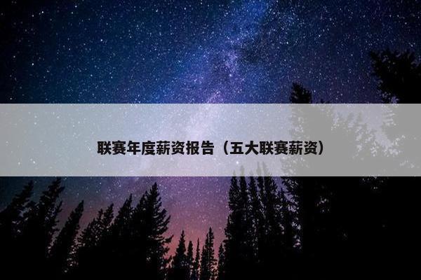 联赛年度薪资报告（五大联赛薪资）