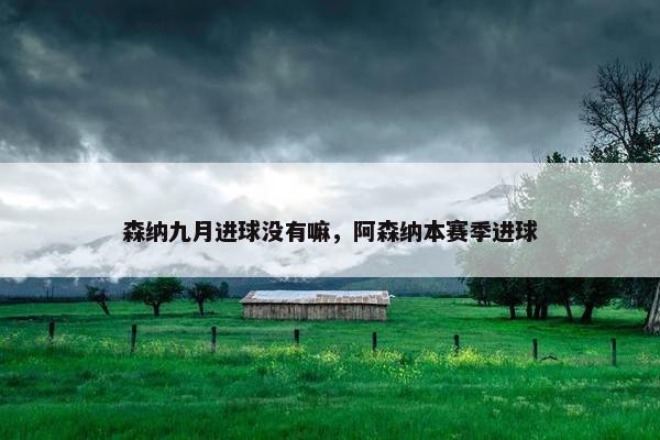 森纳九月进球没有嘛，阿森纳本赛季进球