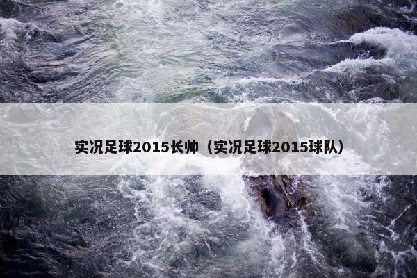 实况足球2015长帅（实况足球2015球队）