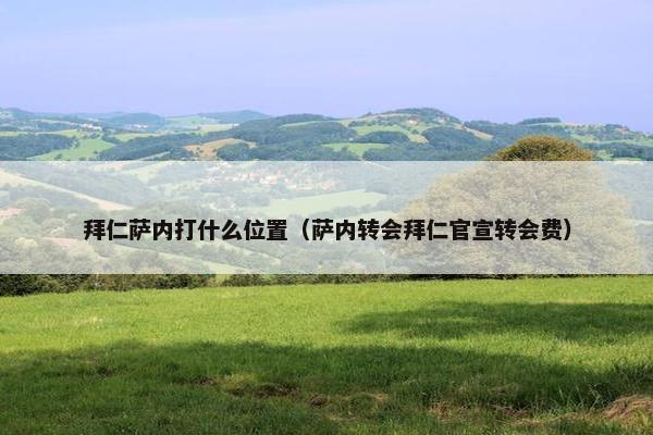 拜仁萨内打什么位置（萨内转会拜仁官宣转会费）
