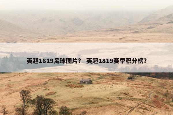 英超1819足球图片？ 英超1819赛季积分榜？
